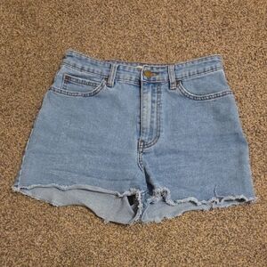 Billabong Denim Blue Frayed Hem Shorts
